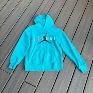 Jordan Teal Hoodie with Black Logo
